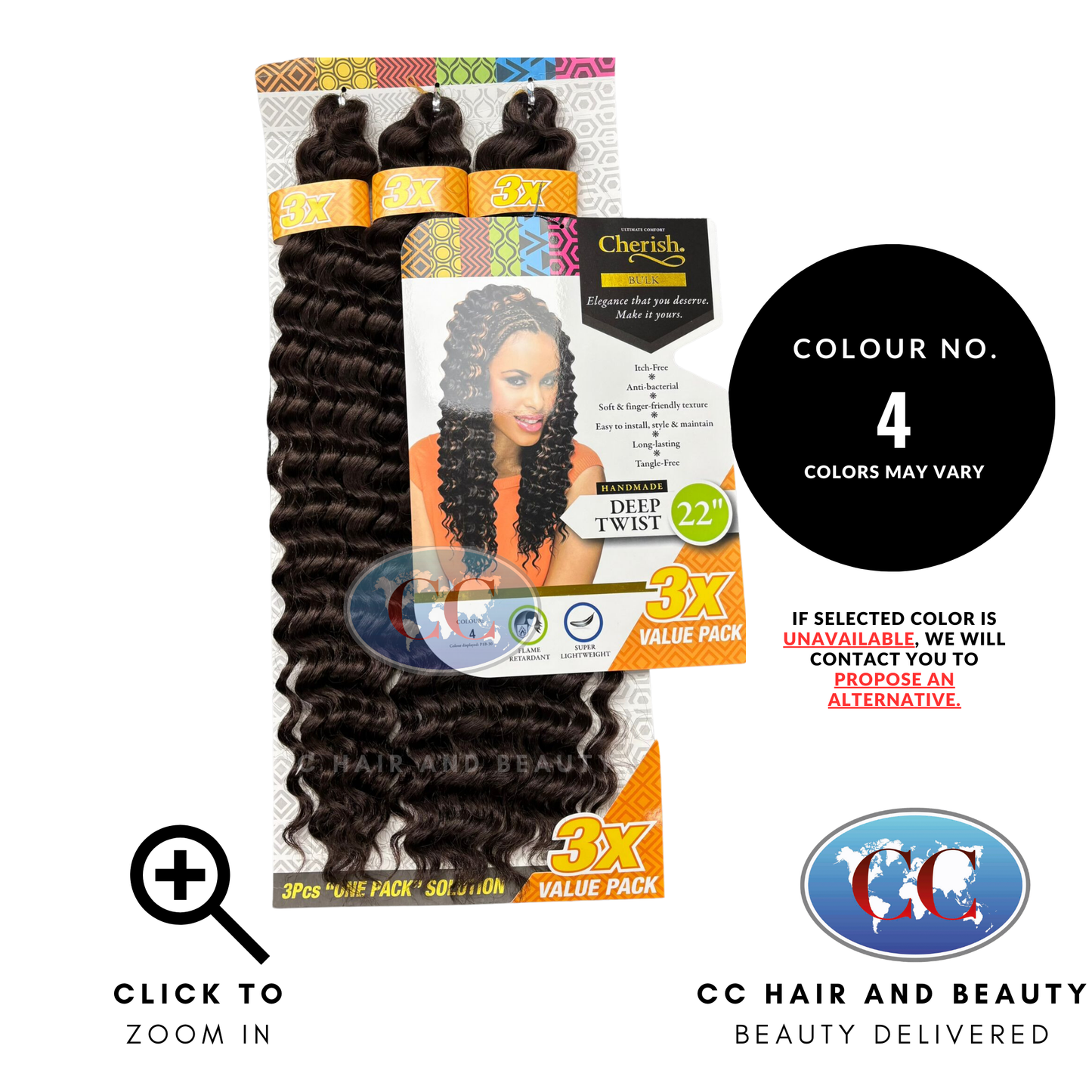 Cherish Synthetic Hair 3X Deep Twist 22"-Colour 4