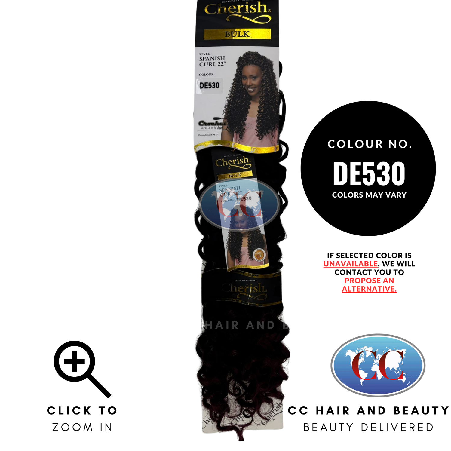 Cherish Synthetic Hair Spanish Curl Bulk 22" -DE530