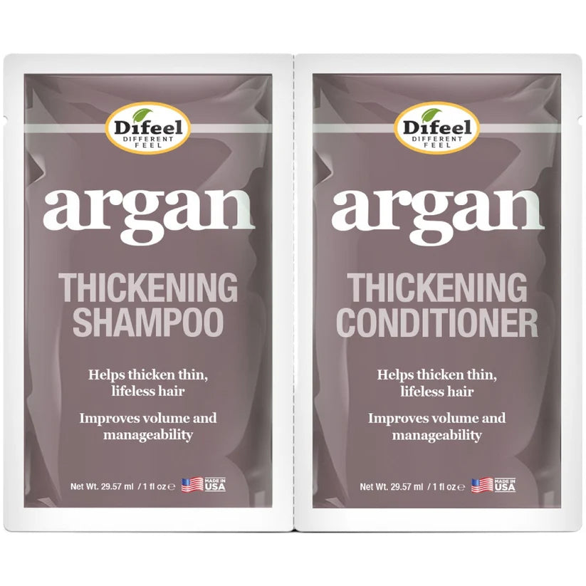 Difeel Shampoo and Conditioner Packet- Argan Thickening 2 x 1 oz