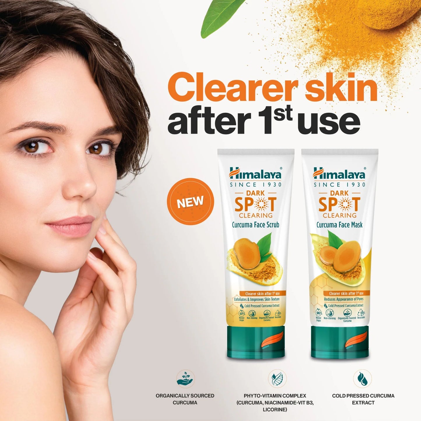 Himalaya Dark Spot Clearing Curcuma Face Mask 75ml - available online | CC Hair & Beauty UK
