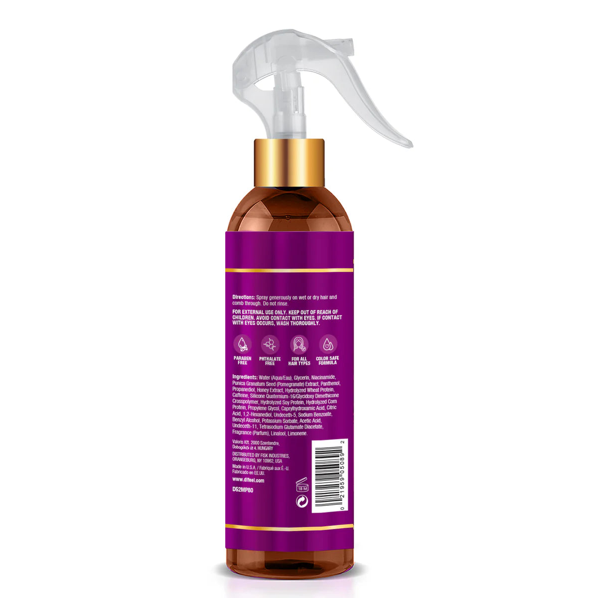 Difeel Pomegranate & Manuka Honey Leave-in Conditioning Spray 8 oz.