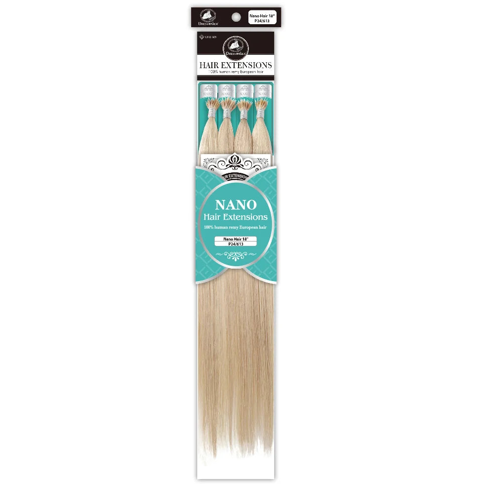 Dressmaker Nano 100% Human Remy European Hair Extensions 18"
