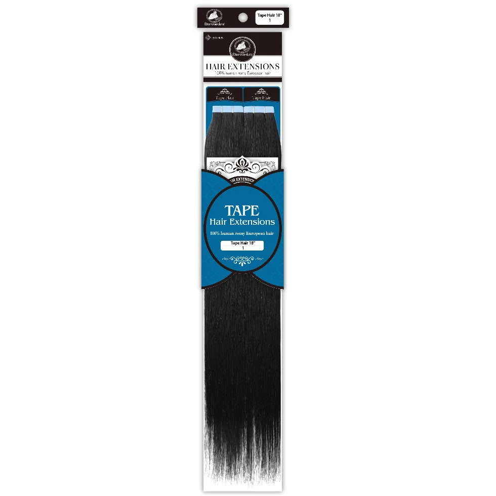 Dressmaker 100% Human Remy European Tape Hair Extensions Straight -40Pcs - view 3