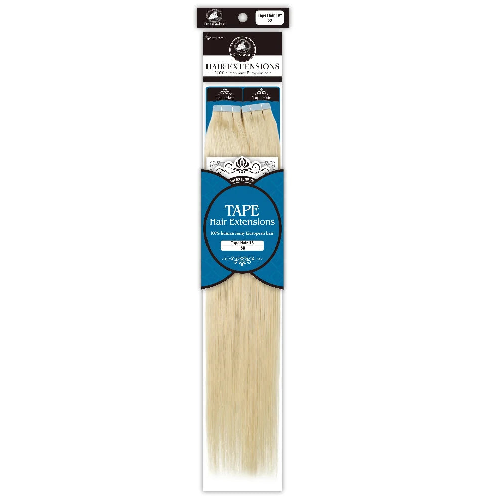 Dressmaker 100% Human Remy European Tape Hair Extensions Straight -40Pcs