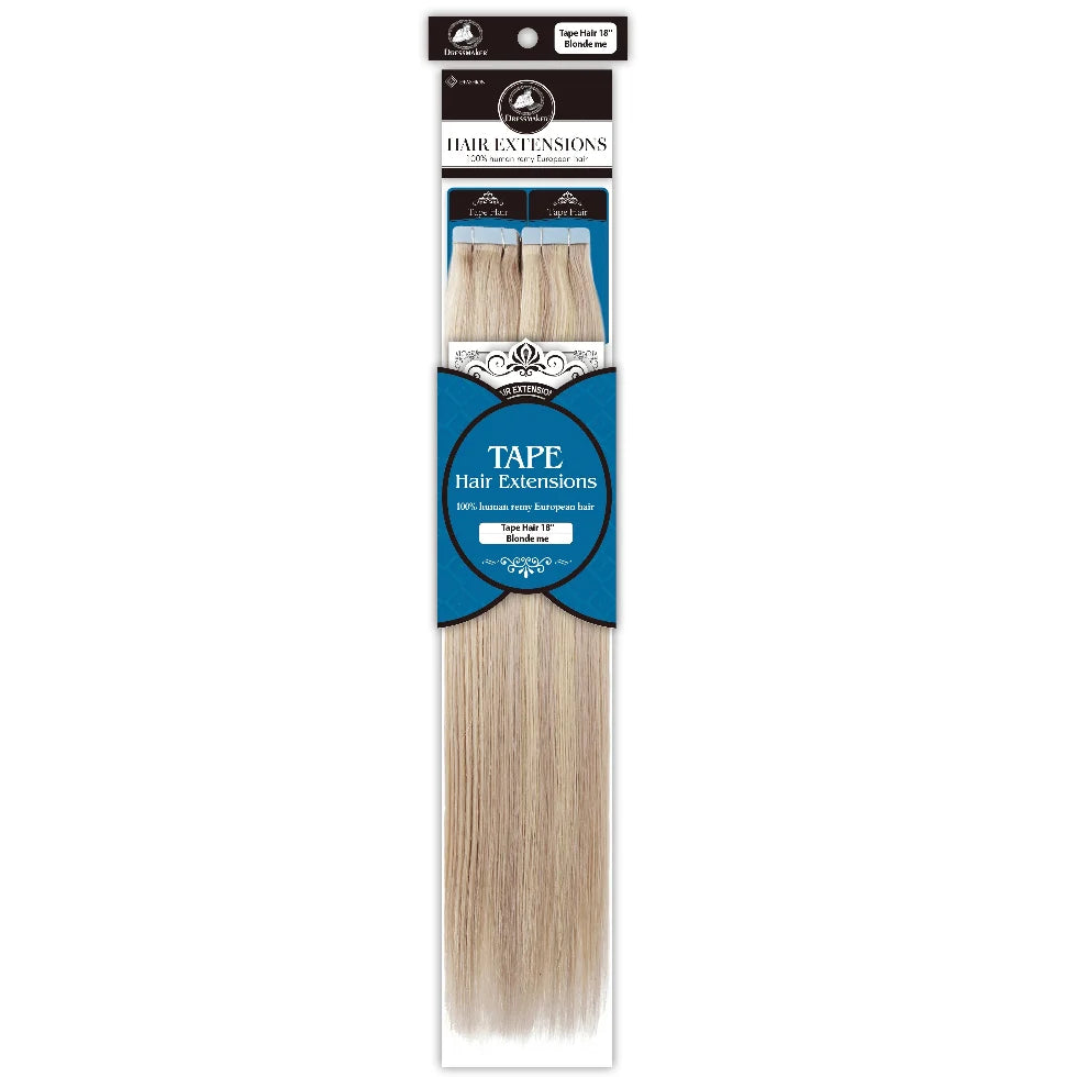 Dressmaker 100% Human Remy European Tape Hair Extensions Straight -40Pcs