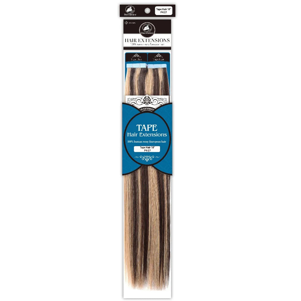 Dressmaker 100% Human Remy European Tape Hair Extensions Straight -40Pcs