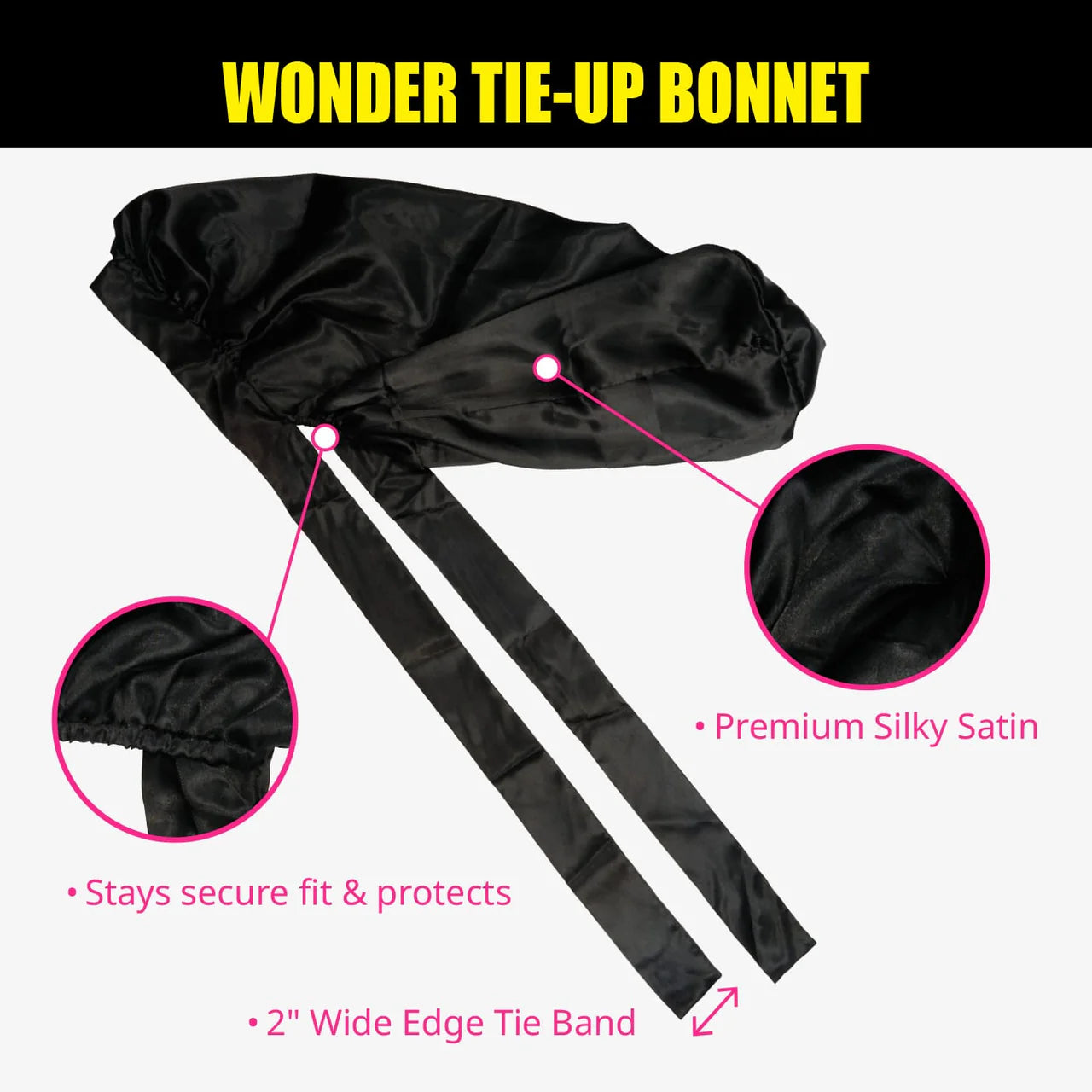 Ebin New York Wonder Tie-Up Bonnet - X-Long