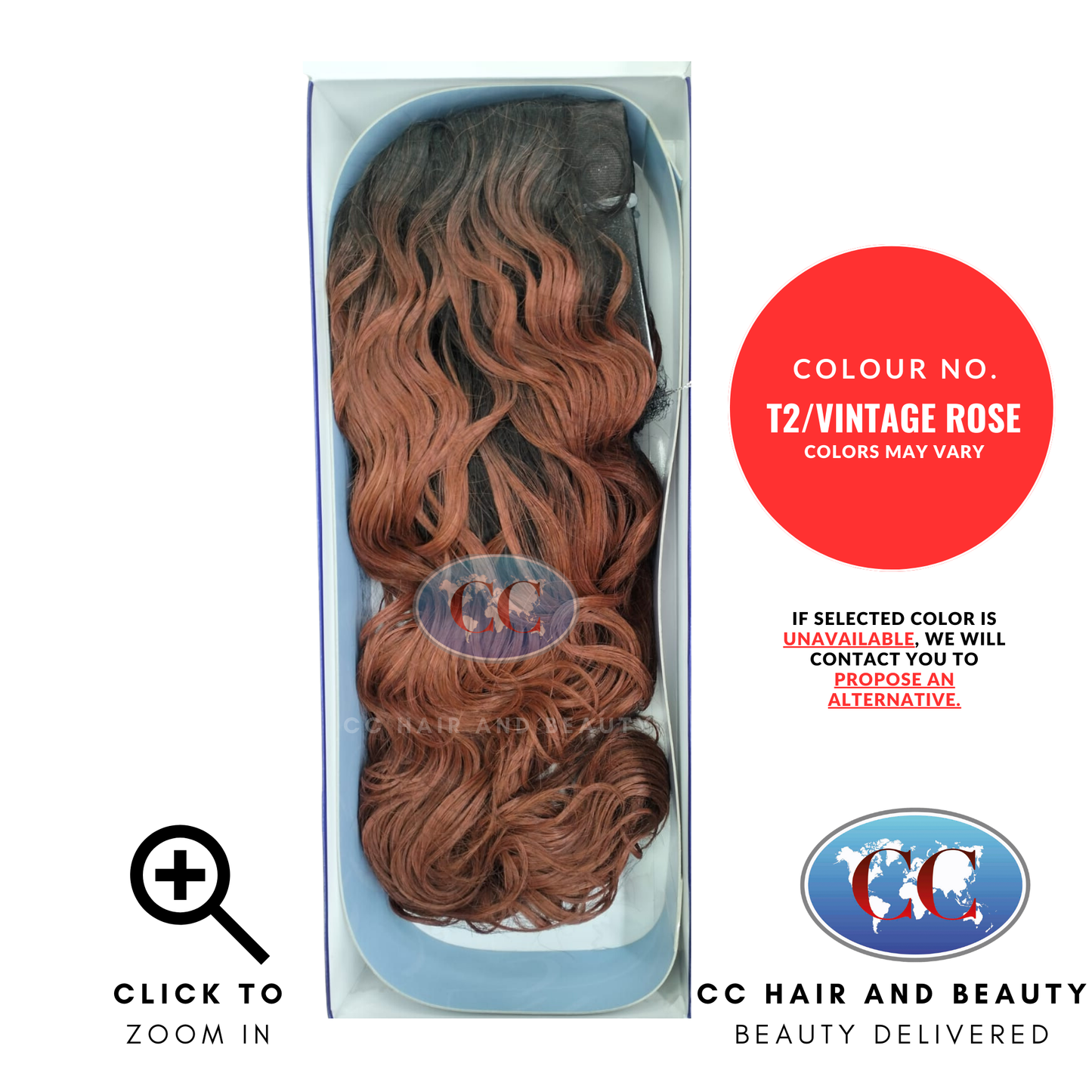 Empress Custom 6" Part Synthetic Lace Front Wig - Body Wave-colour T2/VINTGE ROSE