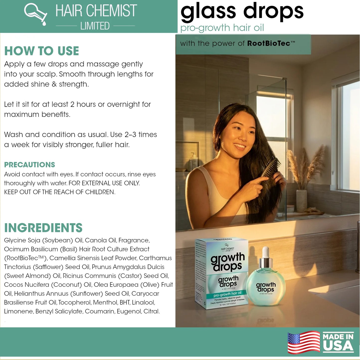 Hair Chemist Gloss Drops Pro-Growth Hair Oil 3.38 Ounce