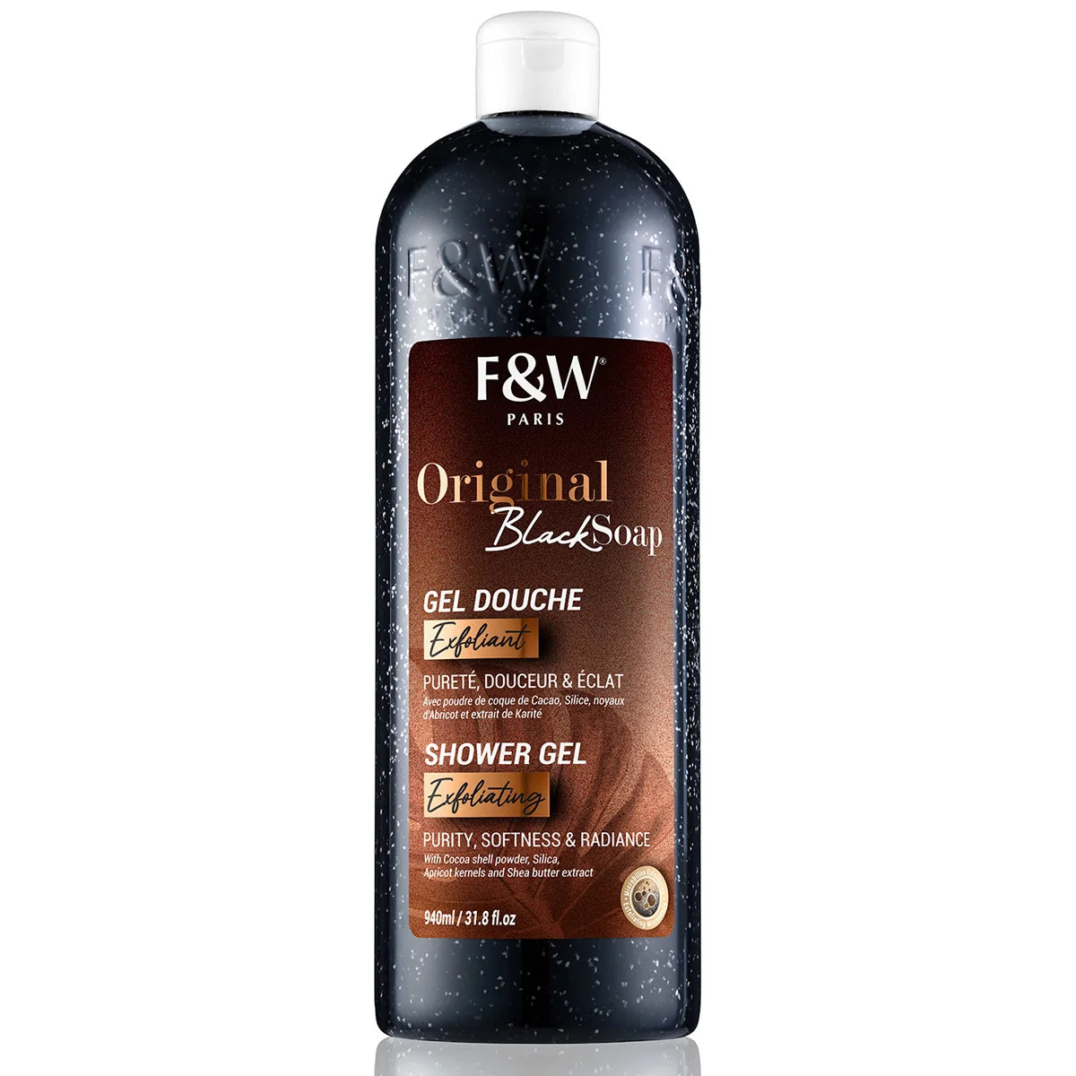 Fair & White Original Black Soap Shower Gel Exfoliating 940ml