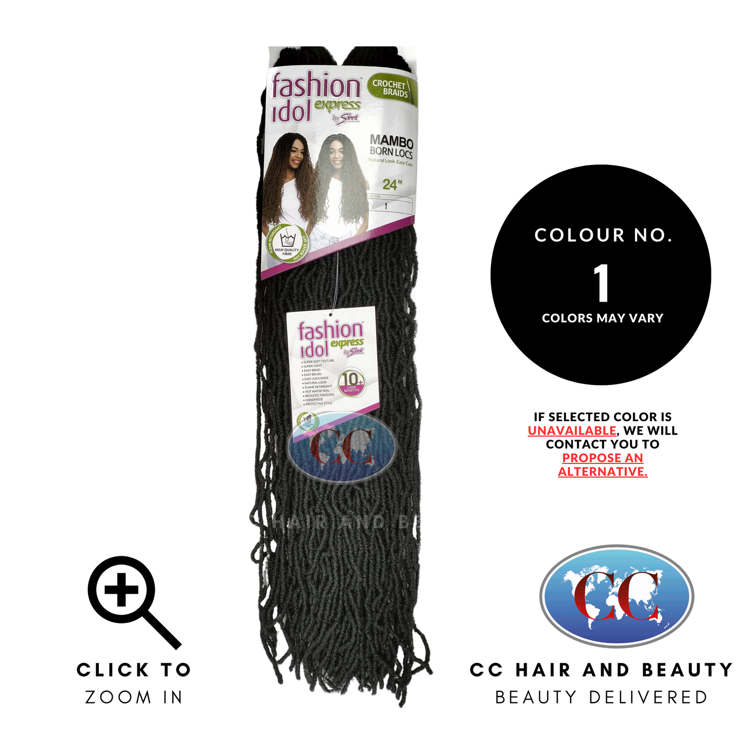 Fashion Idol Express 2X Mambo Born Locs 24"-Colour 1