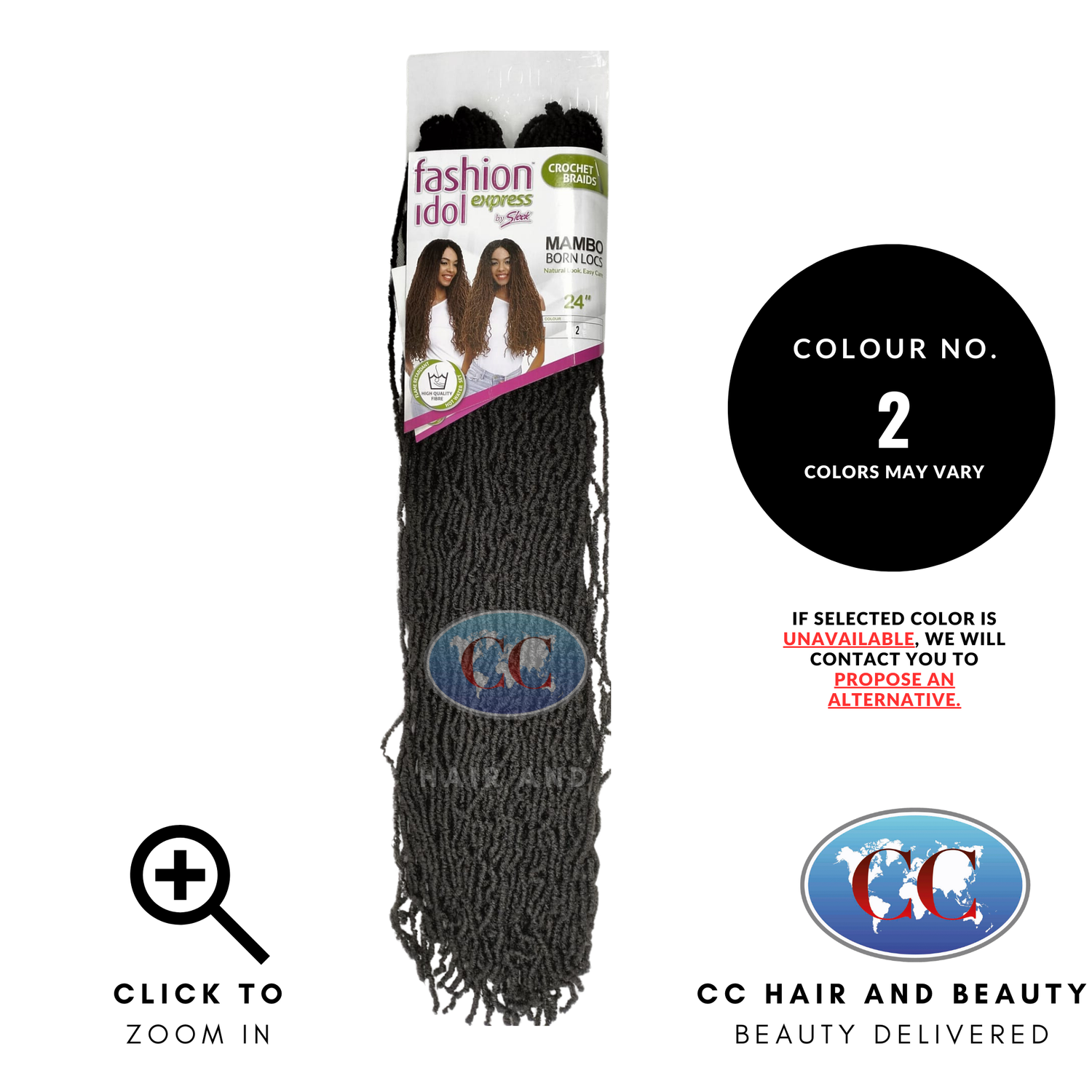 Fashion Idol Express 2X Mambo Born Locs 24"-Colour 2