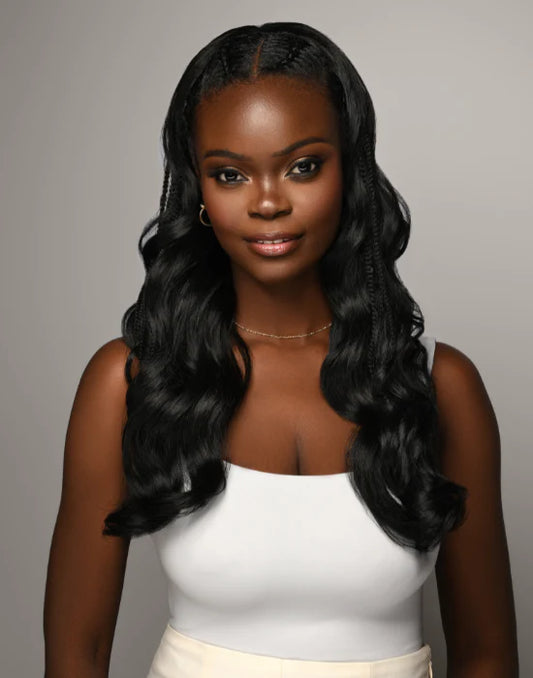 The Feme Collection Half Wig With Braids Aaliya 24"