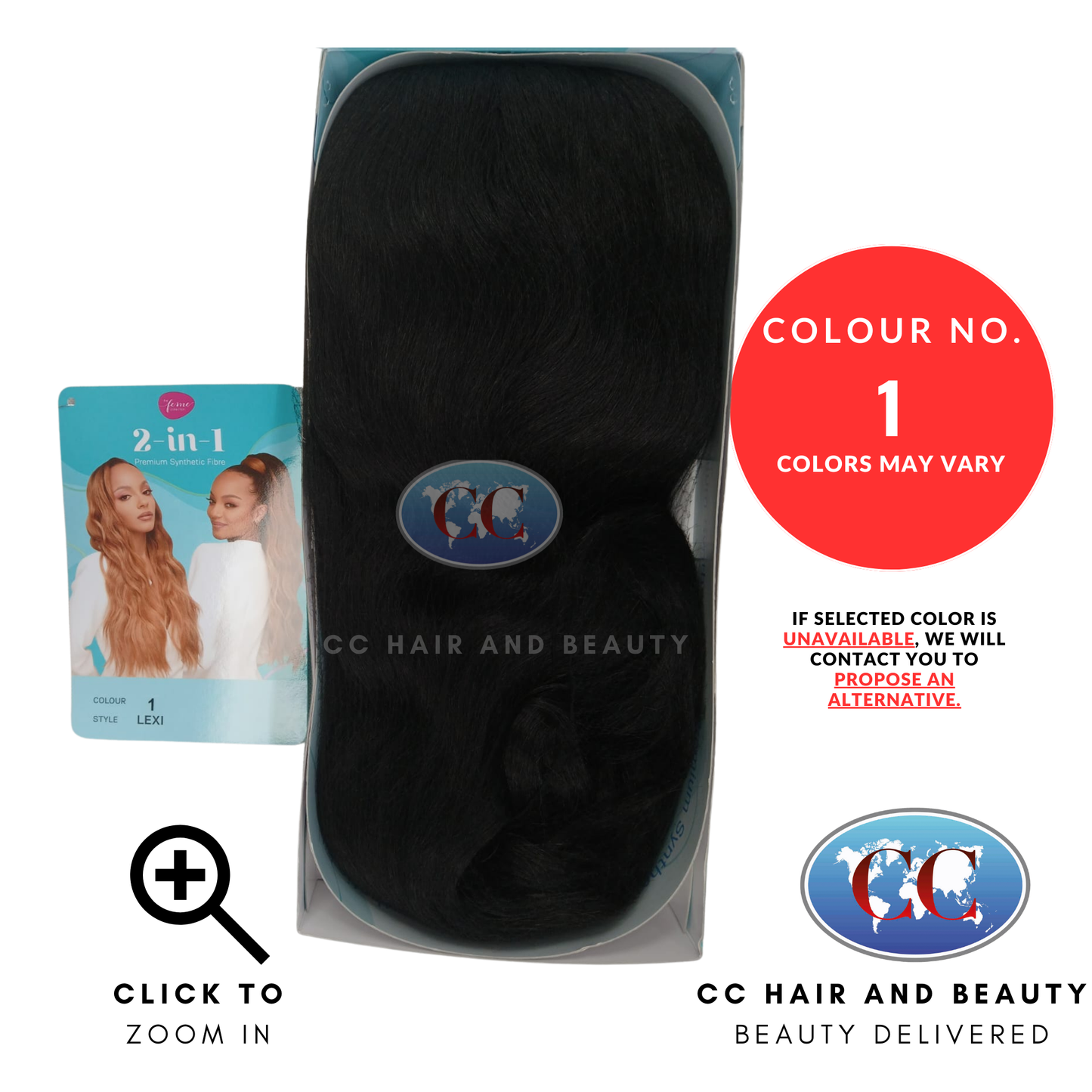Feme 2-in-1 Half Wig & Ponytail - Lexi-Colour 1