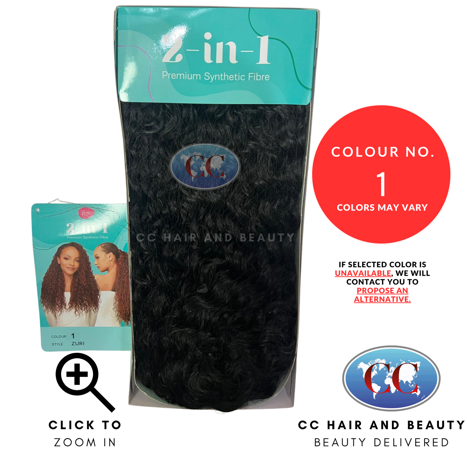 Feme 2-in-1 Half Wig & Ponytail - Zuri- 1