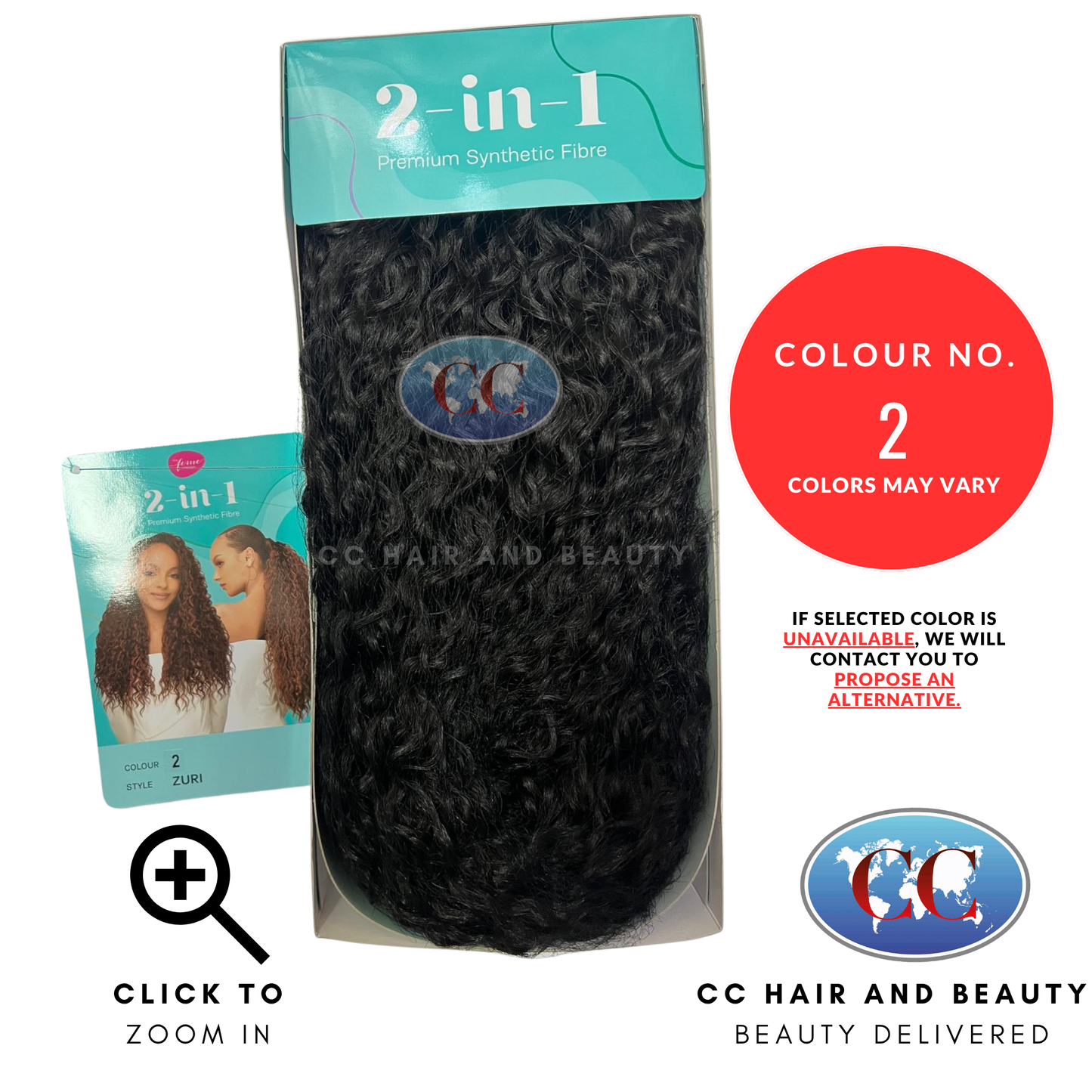Feme 2-in-1 Half Wig & Ponytail - Zuri- 2