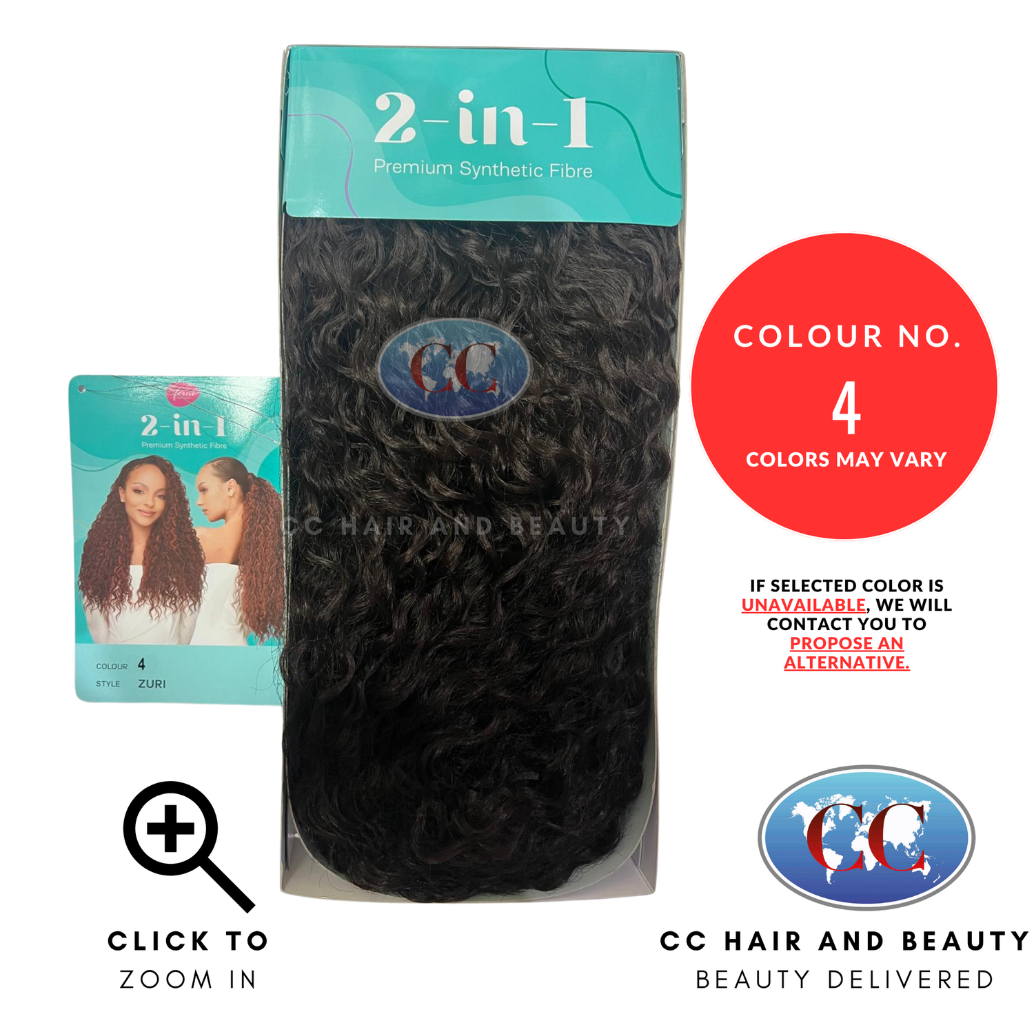 Feme 2-in-1 Half Wig & Ponytail - Zuri- 4