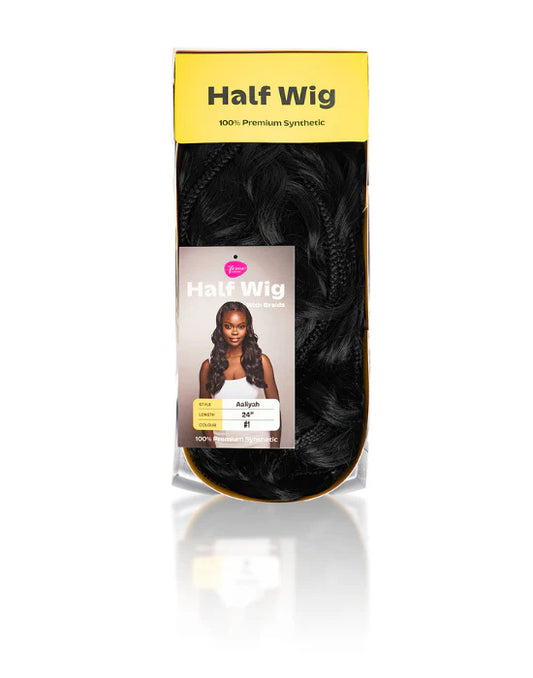 The Feme Collection Half Wig With Braids Aaliya 24"