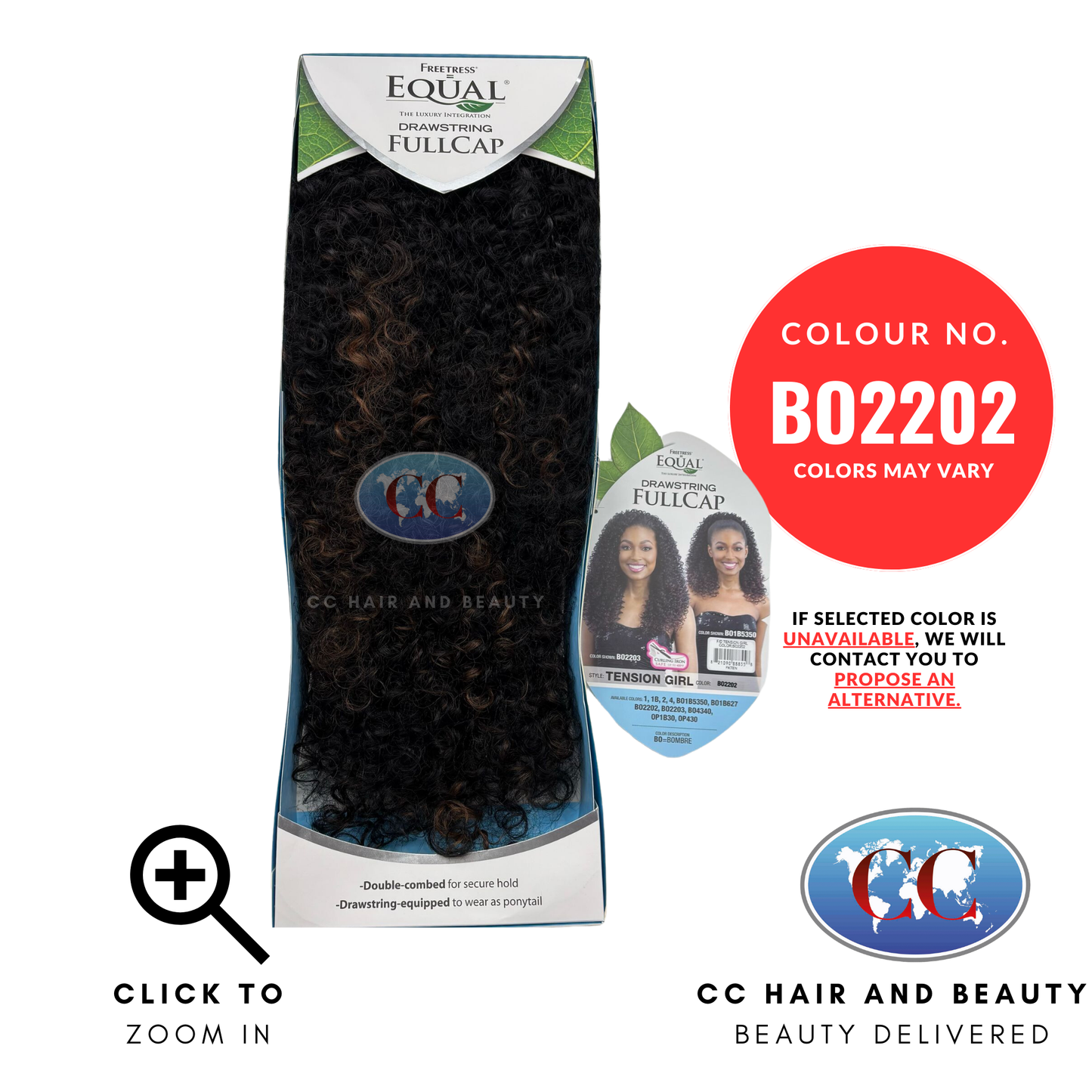 FreeTress Equal Drawstring FullCap Half Wig - TENSION GIRL