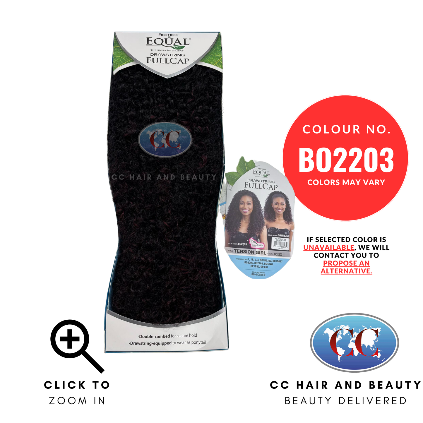 FreeTress Equal Drawstring FullCap Half Wig - TENSION GIRL