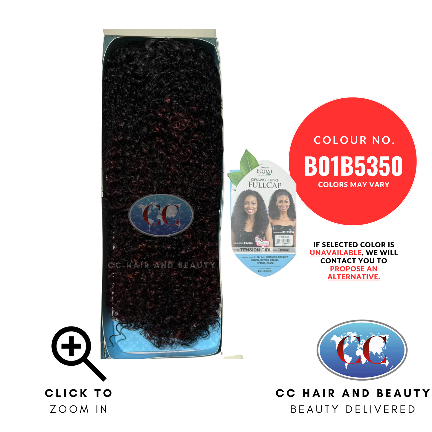 FreeTress Equal Drawstring FullCap Half Wig - TENSION GIRL-Colour B01B5350