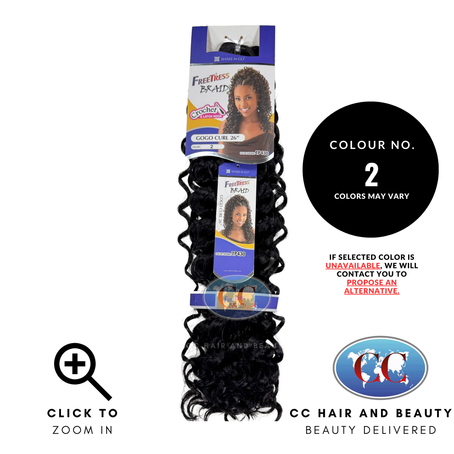 Freetress Bulk Braiding Hair - GoGo Curl 26"-colour 2