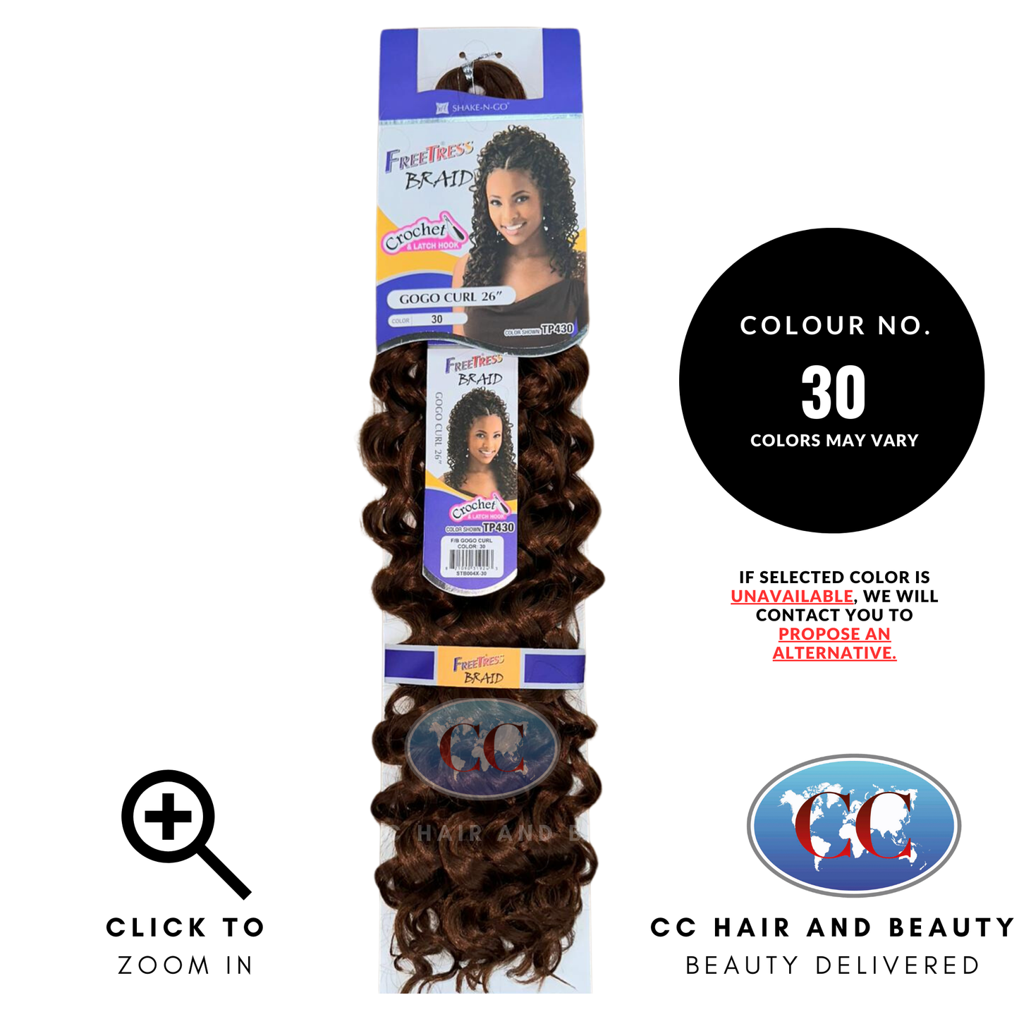 Freetress Bulk Braiding Hair - GoGo Curl 26"-colour 30