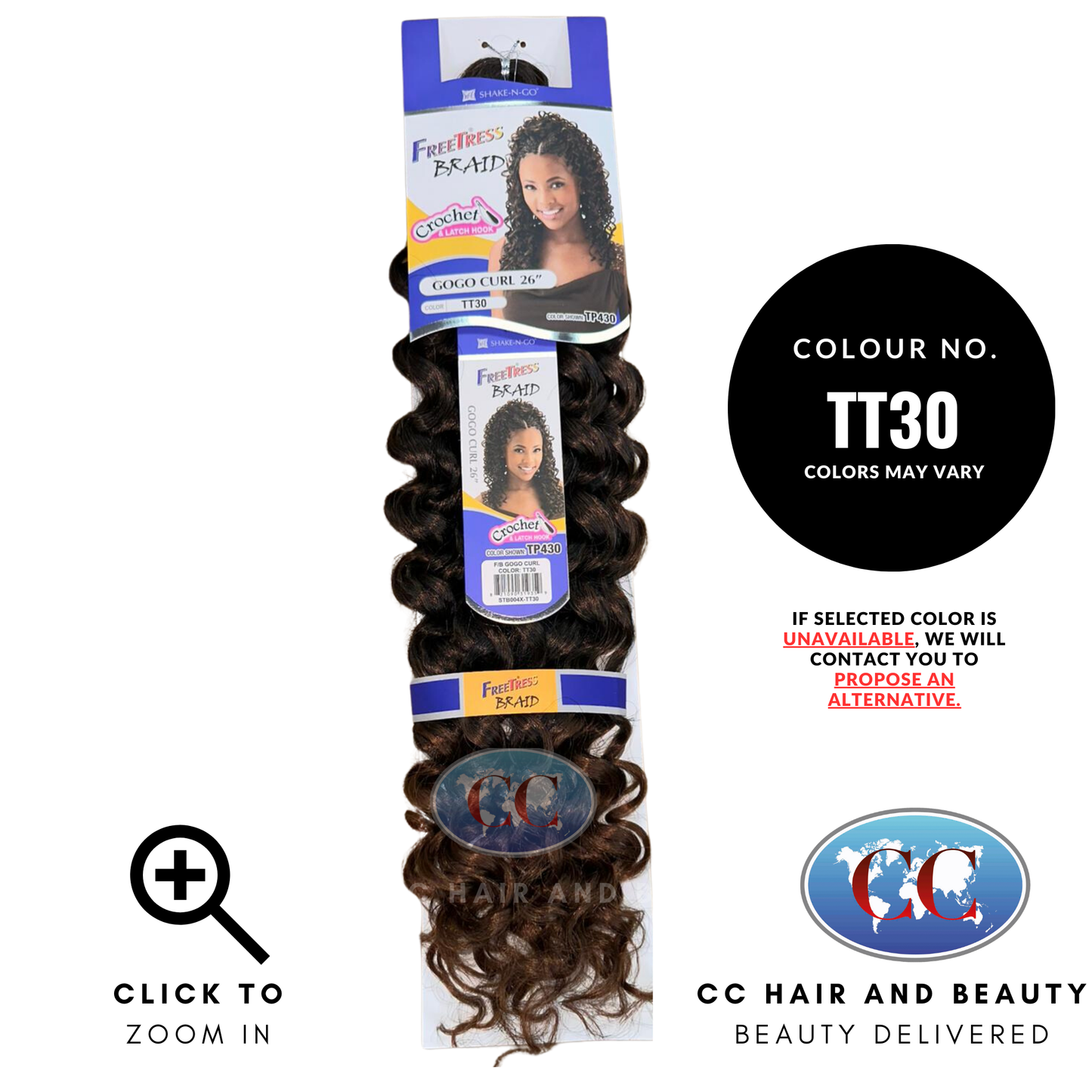 Freetress Bulk Braiding Hair - GoGo Curl 26"-colour TT30
