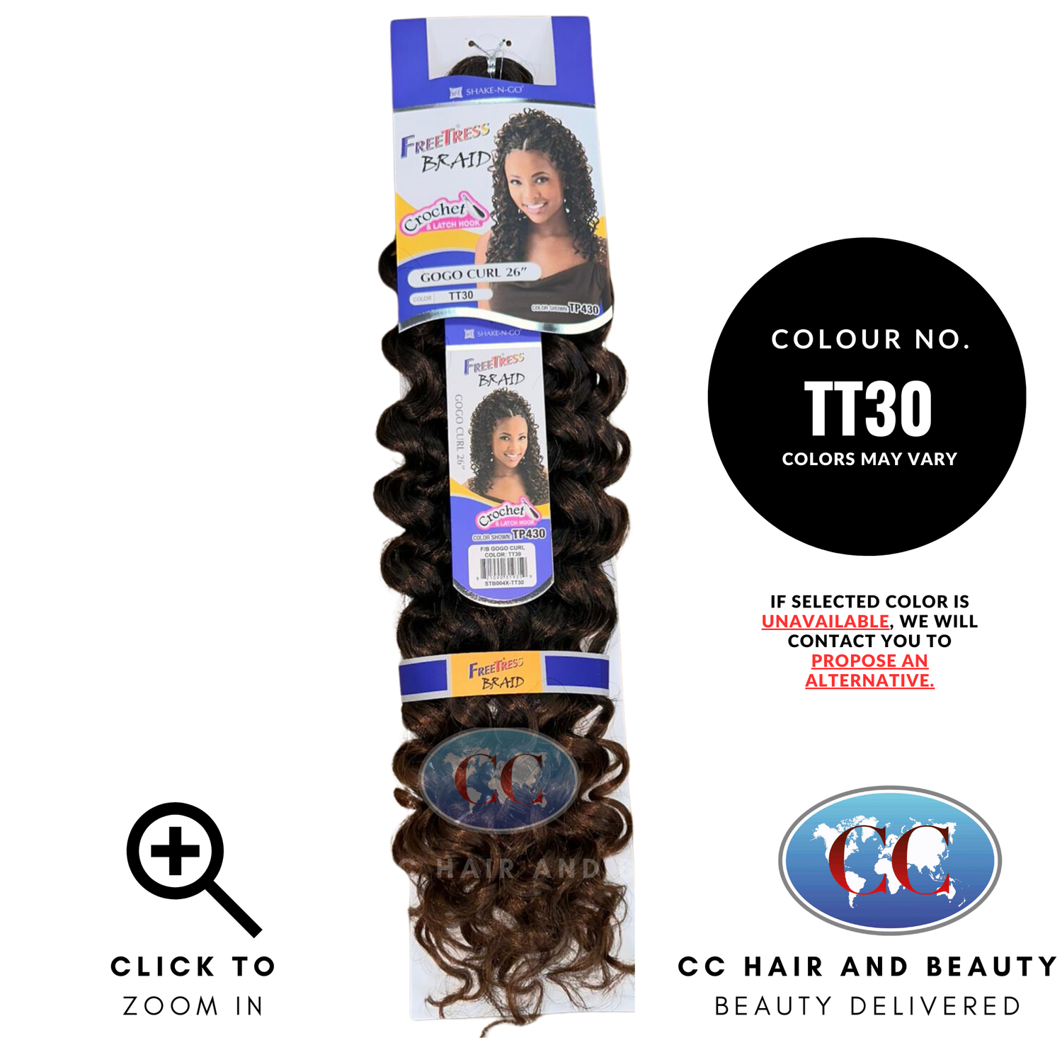 Freetress Bulk Braiding Hair - GoGo Curl 26"-colour TT30