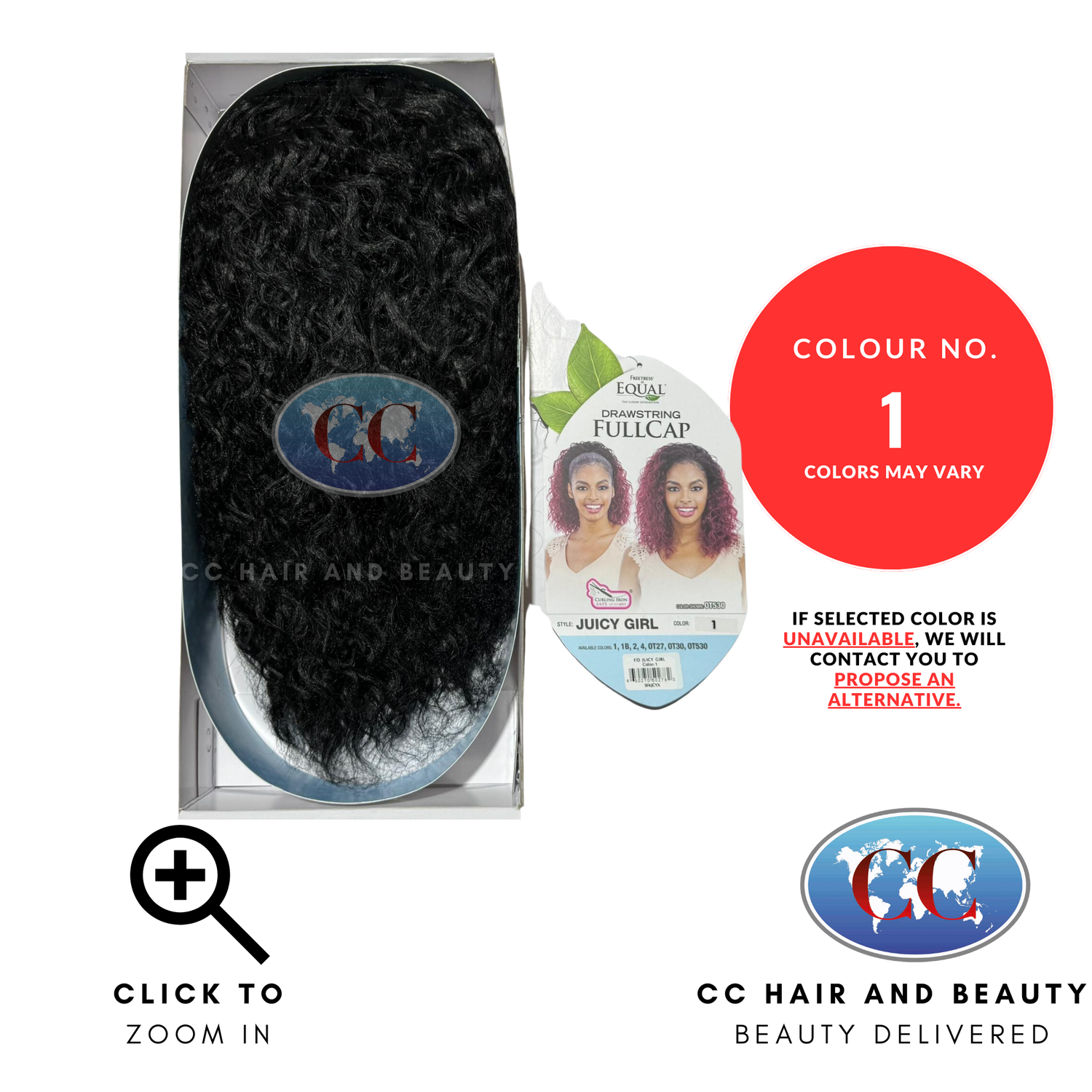 Freetress Equal Synthetic Drawstring Fullcap Wig - Juicy Girl-Colour 1