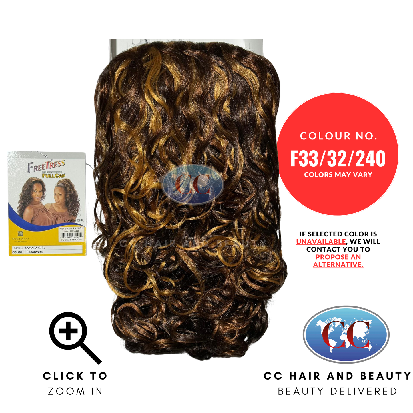 Freetress Synthetic Full Cap Drawstring Wig - F/D Samara Girl-Colour F33/32/240