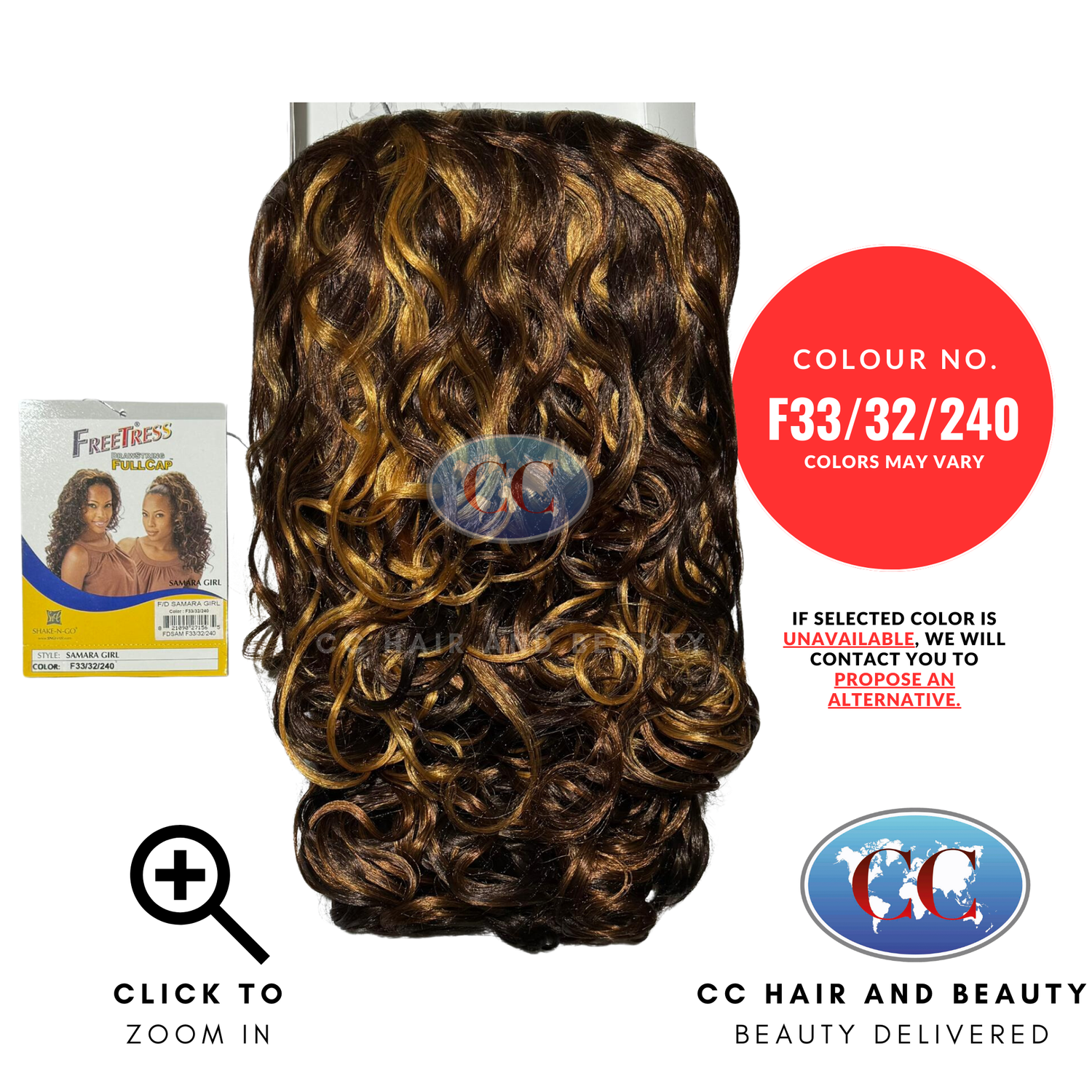 Freetress Synthetic Full Cap Drawstring Wig - F/D Samara Girl-Colour F33/32/240