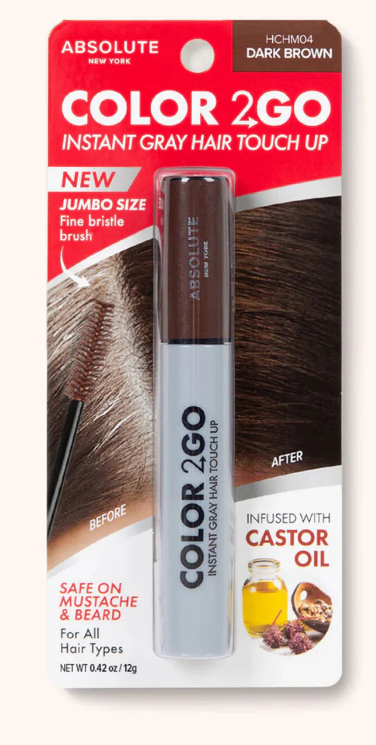 Absolute New York Color 2 Go Hair Mascara 0.42OZ