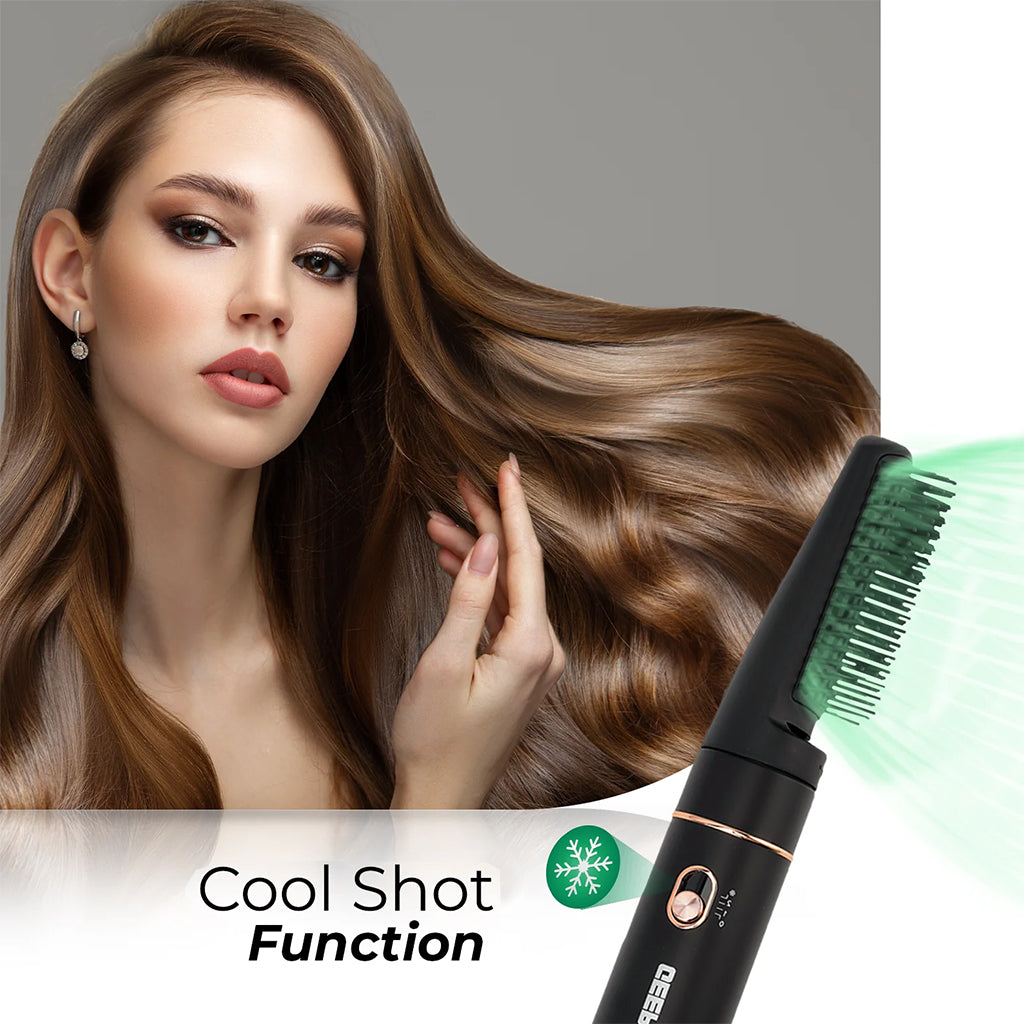 Hair Styler, Hot Air Volumizer Brush, Hair Dryer, Geepas Black 3-in-1