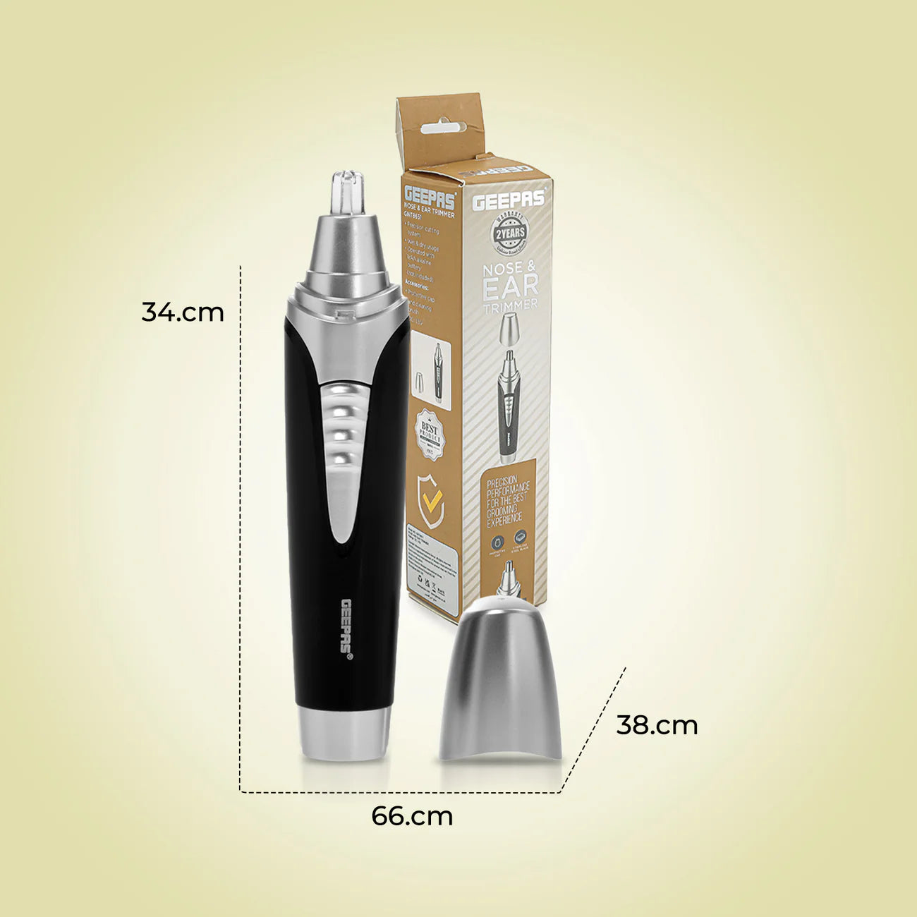 Geepas Handheld Nose and Ear Hair Trimmer