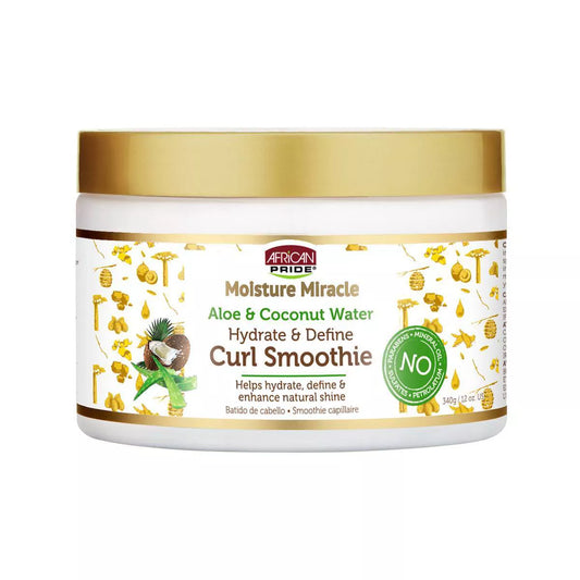 African Pride Moisture Miracle Aloe & Coconut Water Hydrate & Define Smoothie Curl Enhancer - 12oz