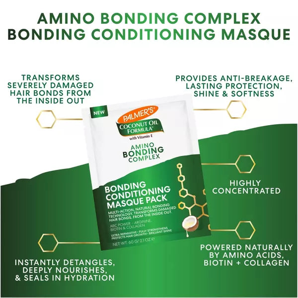 Palmer's Coconut Oil Formula Amino Bonding Complex Bonding Conditioning Masque Pack - 2.1oz