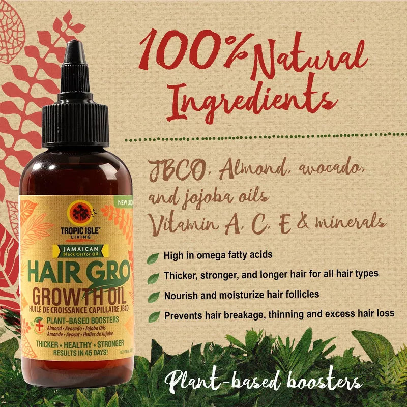 Tropic Isle Living Jamaican Black Castor Hair Growth Oil - 4 fl oz