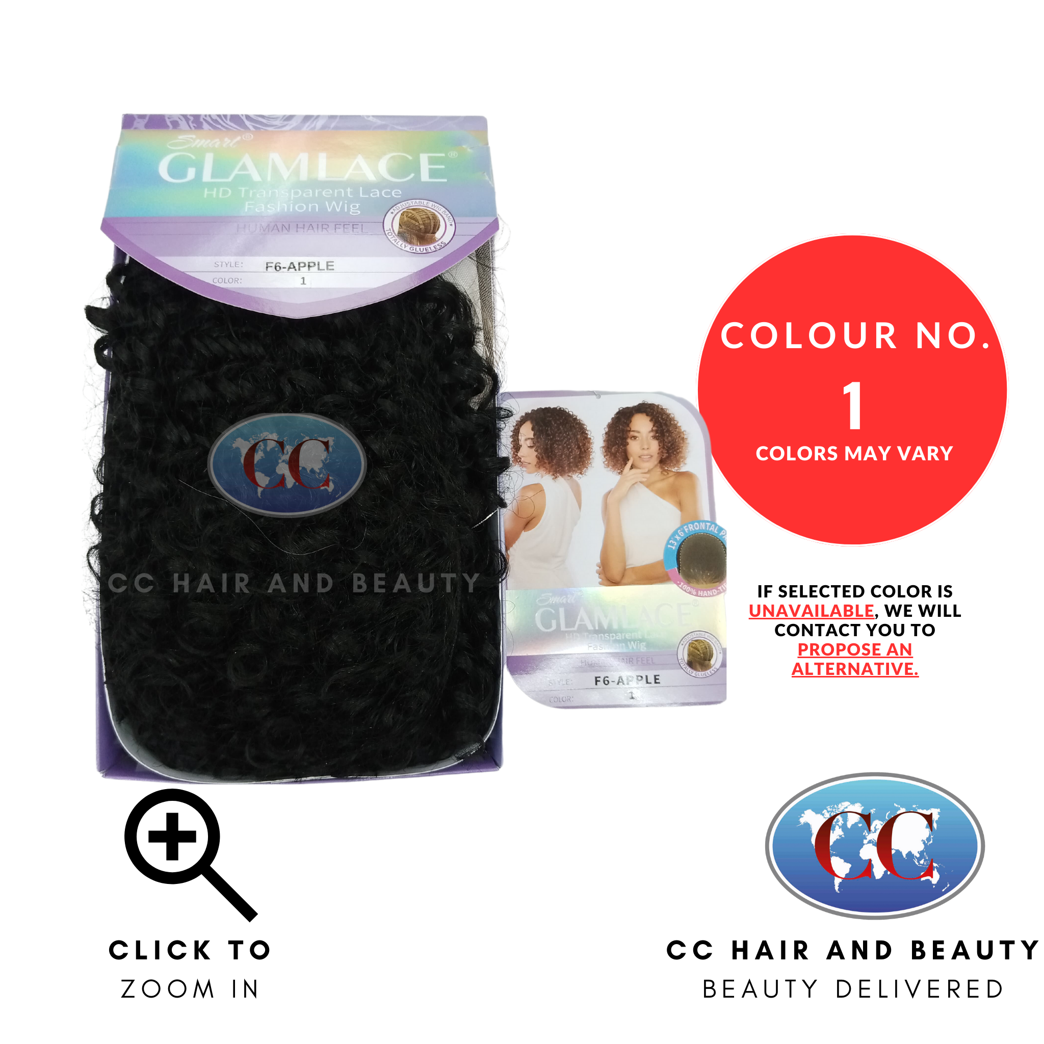 Smart Glamlace HD Transparent 13x6 Lace Fashion Wig Apple- colour 1