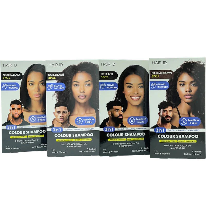 Hair ID 3 In 1 Ammonia Free Color Shampoo