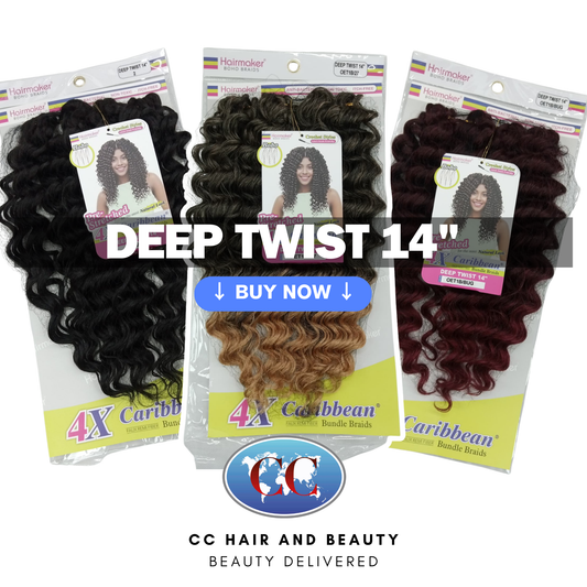 Hair Maker Boho Braids 4x Caribbean Bundle Braids Deep Twist 14"