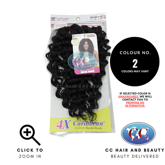 Hair Maker Boho Braids 4x Caribbean Bundle Braids Deep Twist 14"-Color-2