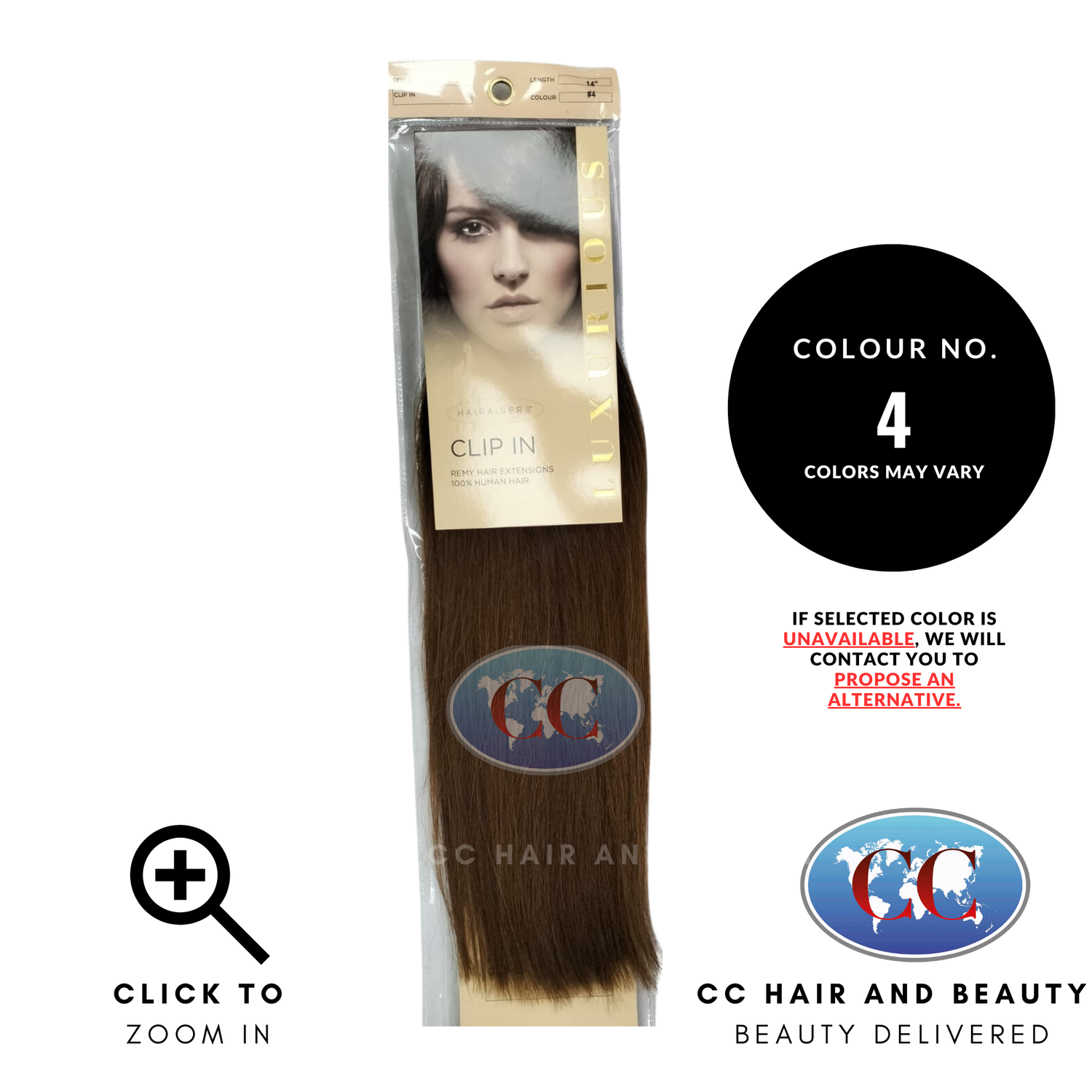 Hairaiser Luxurious Double Weft With Lace Clip - In Hair Extensions 100% Human Hair 18''-colour 4