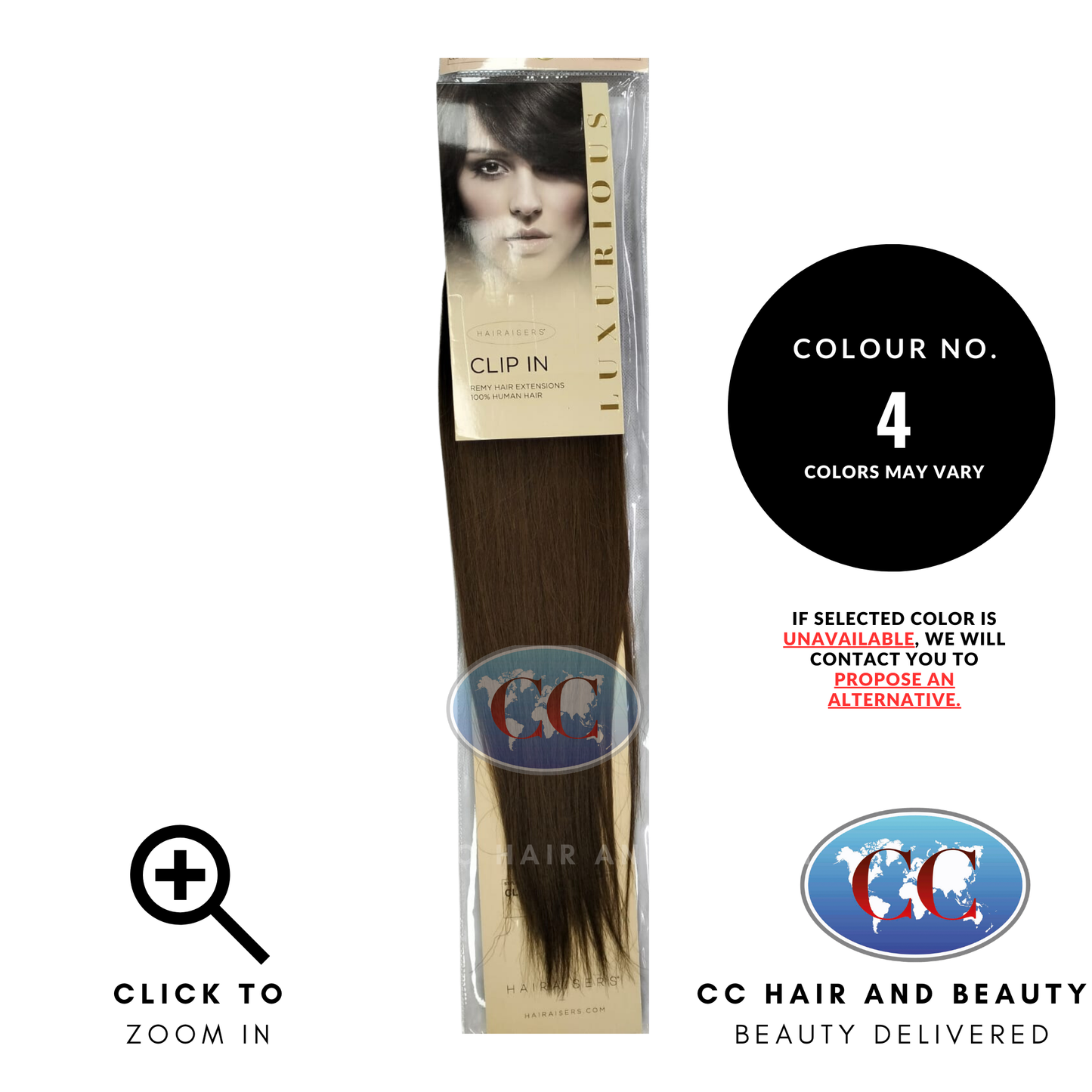 Hairaiser Luxurious Double Weft With Lace Clip - In Hair Extensions 100% Human Hair 18''-colour 4