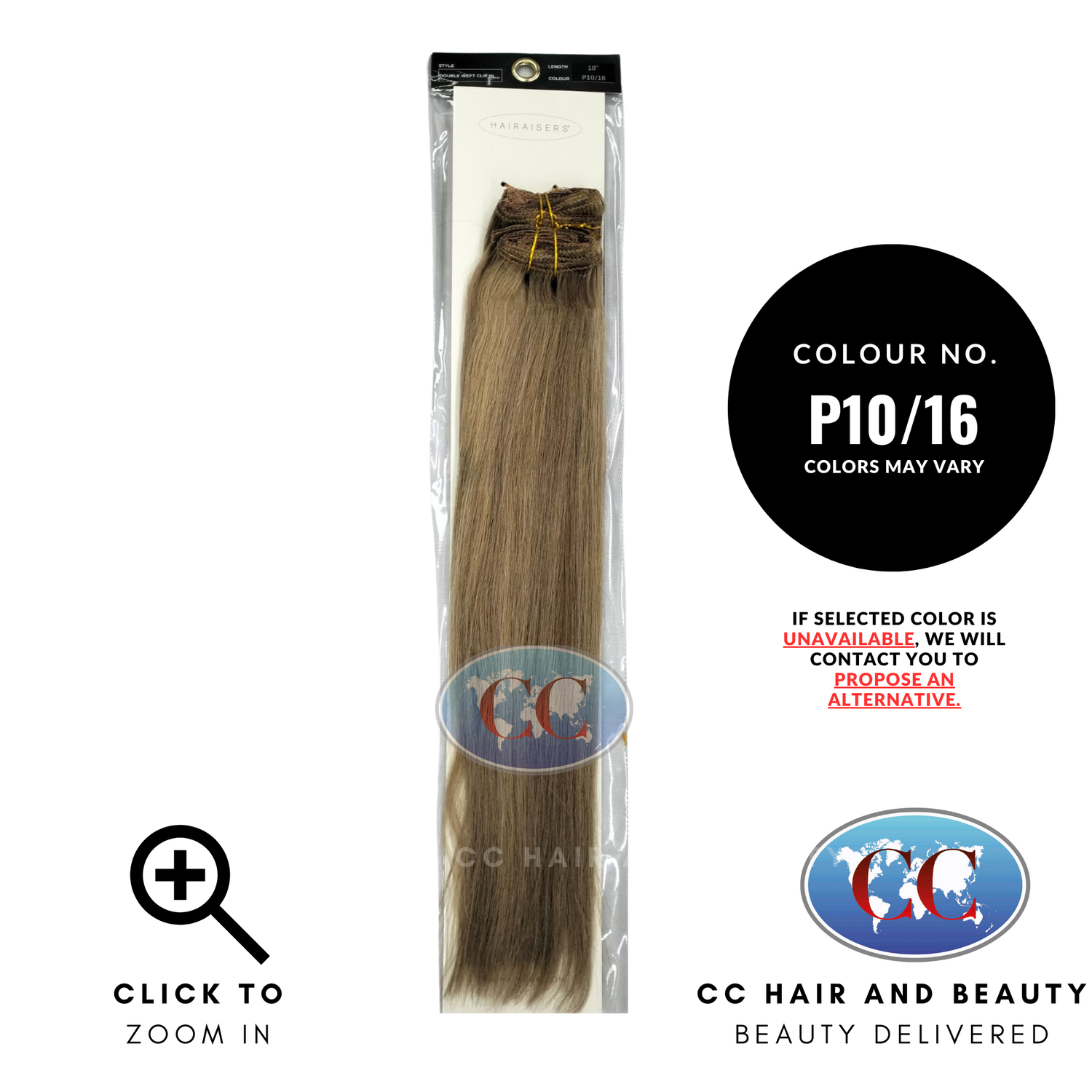 Hairaiser Luxurious Double Weft With Lace Clip - In Hair Extensions 100% Human Hair 18''-colour P10/16