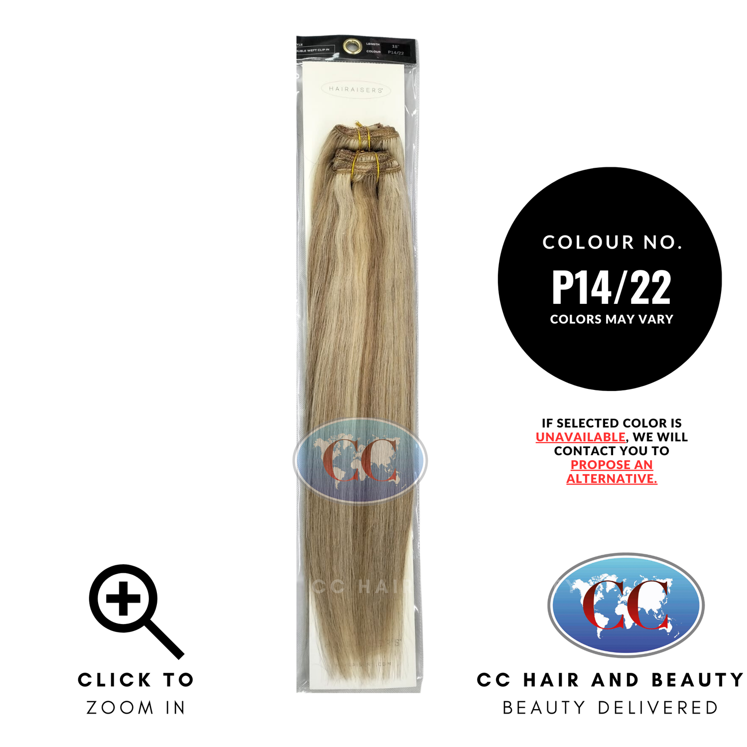 Hairaiser Luxurious Double Weft With Lace Clip - In Hair Extensions 100% Human Hair 18''-colour P14/22