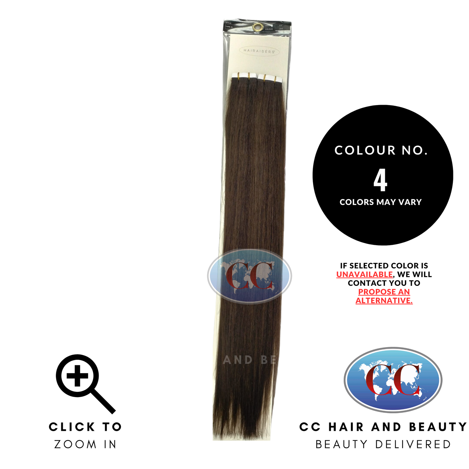 Hairaiser Luxurious Tape - In Hair Extensions 100% Human Hair-22''-colour 4