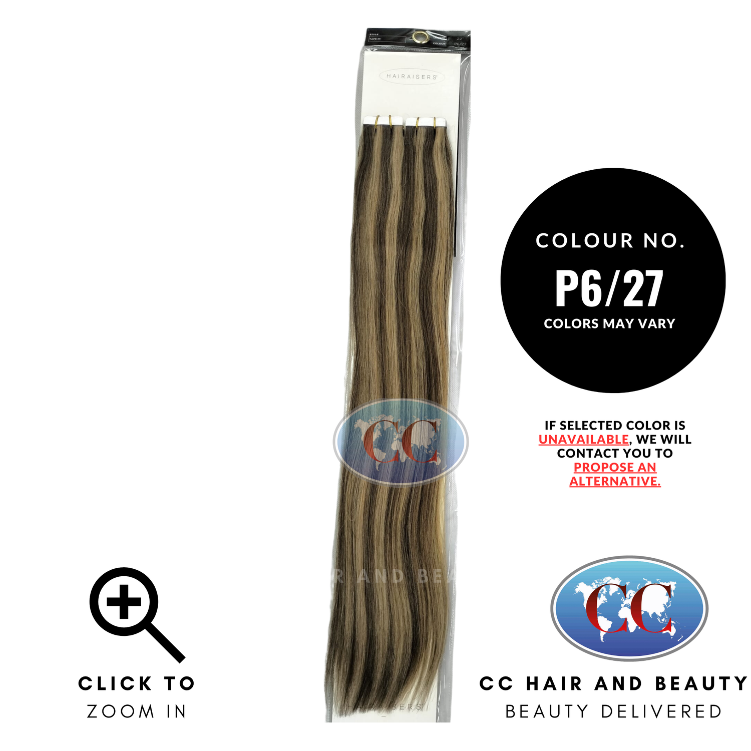 Hairaiser Luxurious Tape - In Hair Extensions 100% Human Hair-22''-colour P6/27