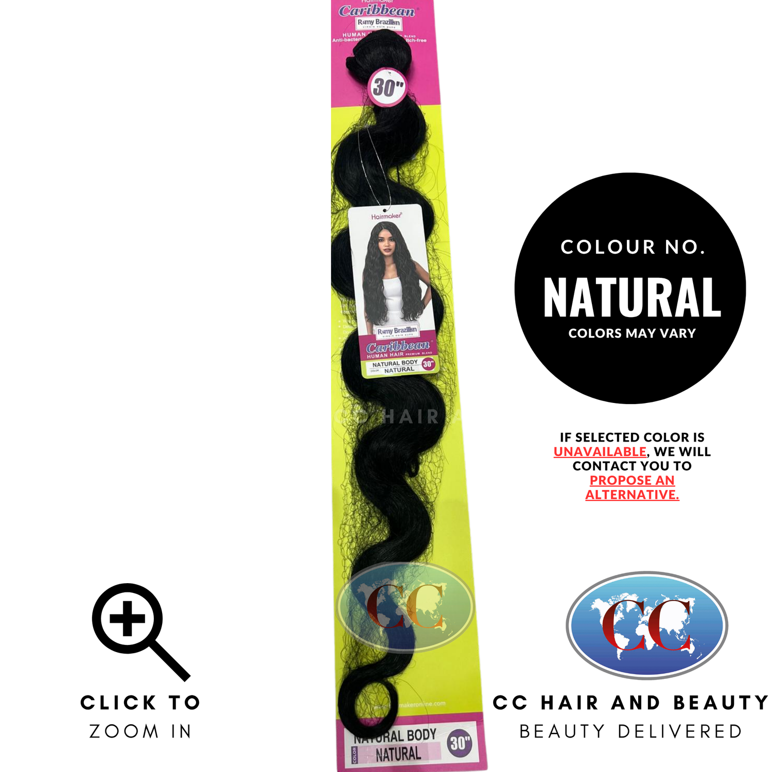 Hairmaker Brazilian Human Hair Premium Blend Natural Body Weave 30"- NATURAL
