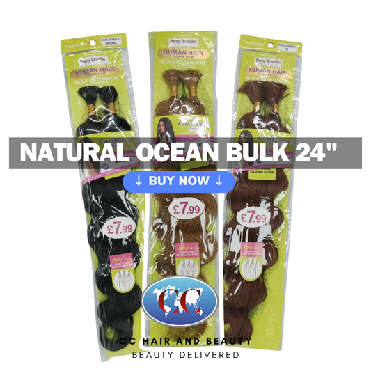 Human Hair Premium Blend-NATURAL OCEAN BULK 24"